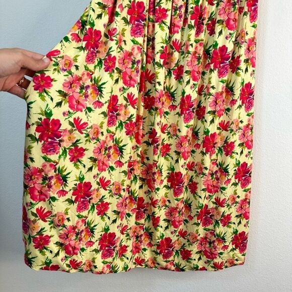 Calvin Klein Strappy Floral Mini Dress Womens 8 Feminine Coastal Fairycore Chic - Picture 5 of 9